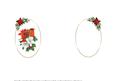 Christmas Robin and Poinsettias Snow Globe Insert