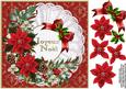 8x8 Joyeux Noel Christmas Flower (french)