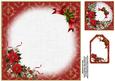 8x8 Merry Christmas Flowers Insert Plate
