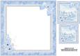 8x8 Iced Blue Polar Bears Christmas Insert Plate
