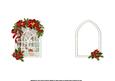 Vintage Christmas Church Through the Window Insert