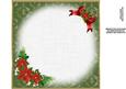 8x8 Vintage Christmas Scene Green Insert Plate