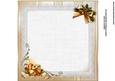 8x8 Vintage Golden Christmas Scene Insert Plate