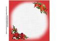 8x8 Christmas Flowers and Gift Red Insert Plate