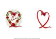 My Valentine Ribbon Heart with Roses Pyramid Insert