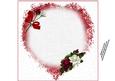 8x8 Satin and Pearl Heart Insert Plate