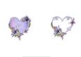 Beautiful Lilies on Heart Frame Insert