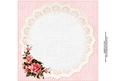 8x8 Rose Cottage Roses and Lace Insert Plate