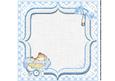 8x8 Cute Baby Boy Weighs in Mini Kit Insert Plate