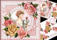 8x8 Elegant Vintage Lady with Edwardian Roses Mini Kit