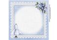 8x8 Blue Fashionista with Porcelain Roses Mini Kit Insert