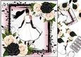 8x8 Black and White Fashionista with Roses Mini Kit