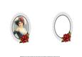 Cameo Vintage Lady with Red Roses Insert