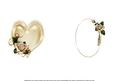 Golden Wedding Heart and Roses Pyramid Insert