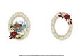 Vintage Christmas Deer with Poinsettia Pyramid Insert