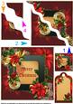 Poinsettia and Holly Christmas Wavy Side Stacker