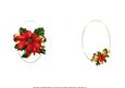 Poinsettia and Holly Christmas Wavy Side Stacker Insert
