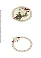 Christmas Nativity Cranberry and Ivory Insert