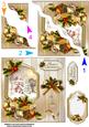 Vintage Christmas Scene Off to Church Wavy Side Stacker