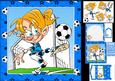 8x8 Girls Love Soccer Too Blue Mini Kit