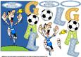 Over the Edge Football Birthday Goal Blue