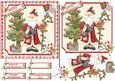 Country Christmas Patchwork Santa Quick Card