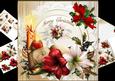8x8 Festive Amaryllis Old Book and Candle Cluster Mini Kit