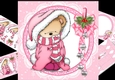 8x8 Christmas snuggle bear girl mini kit