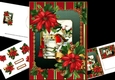 Poinsettia and holly Christmas