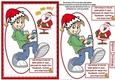 Teen boy and Santa quick card