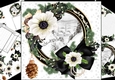 8x8 black white and gold Christmas mini kit 1