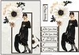 Vintage Gatsby lady mono chrome quick card