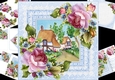 8x8 spring roses with choice of 2 cottage scenesmini kit