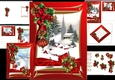 Ribbon wrap Christmas choice of 2 scenes mini kit 1