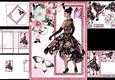 Fashionista with flowers and butterflies 2