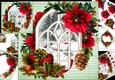 8x8 Vintage Christmas through the window 2 choice of 2 scenes mini kit