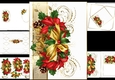 Poinsettia and holly flourish mini kit