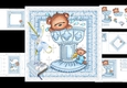 7x7 Baby boy Christening mini kit
