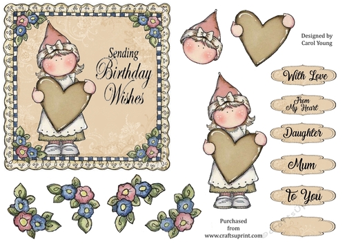Girl With Heart Birthday 2