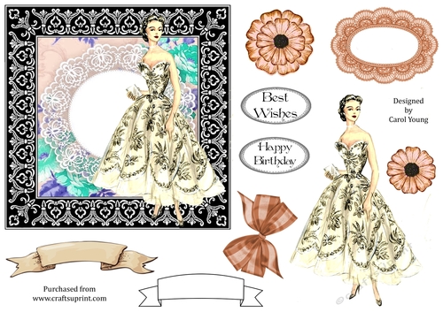 Elegant Lady Card Front 3