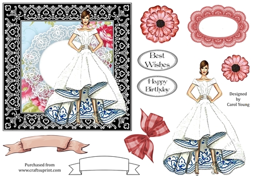 Elegant Lady Card Front 6