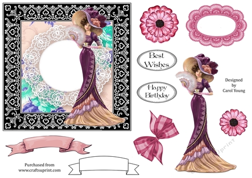 Elegant Lady Card Front 7