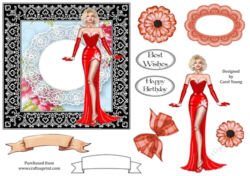 Elegant Lady Card Front 8