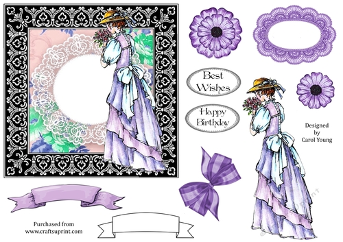 Elegant Lady Card Front 9