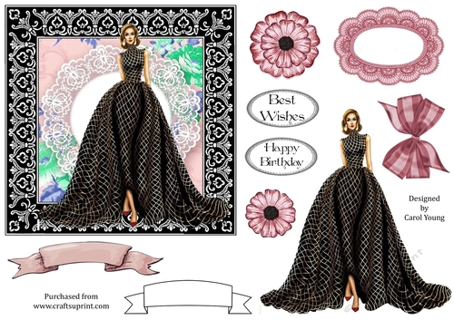 Elegant Lady Card Front 12