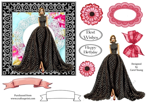 Elegant Lady Card Front 13