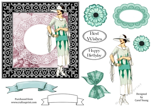 Elegant Lady Card Front 15