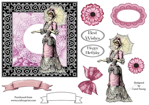 Elegant Lady Card Front 16