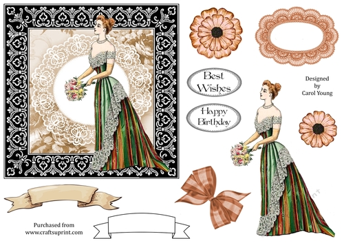 Elegant Lady Card Front 17