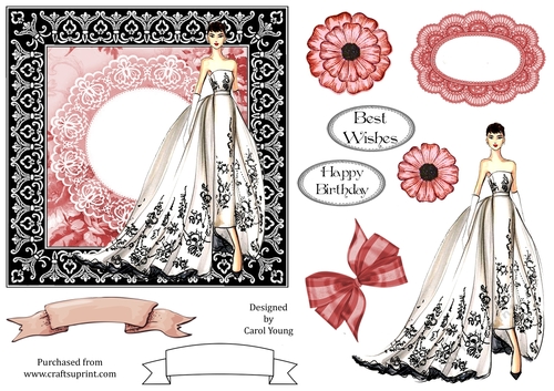 Elegant Lady Card Front 18